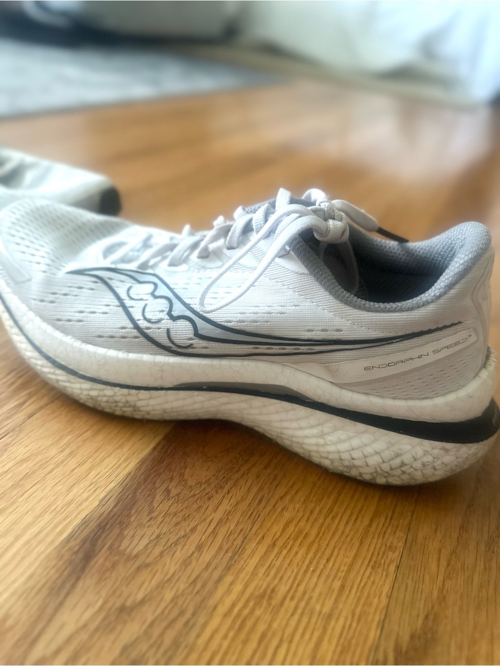 Saucony Endorphin Speed Running Shoes | White Gray Sneakers